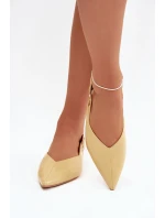 Lakované baleríny s přezkou Žluté Rinalle