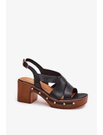 Sandály na podpatku model 214744 Step in style Sandály na podpatku model 214744 Step in style