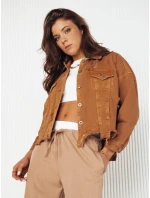 Dámská oversize džínová bunda MOLI camel FashionStreet TY4130