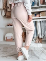 Dámské kalhoty chinos s páskem TAILANDI růžová FashionStreet UY2551