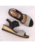 Remonte W RKR646 kožené sandály na platformě Remonte W RKR646 kožené sandály na platformě