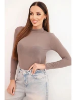 Dámská blůza z kašmíru s jemným rolákem a dlouhým rukávem fango