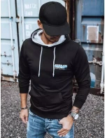 Pánská mikina s potiskem černá FashionStreet BX5382