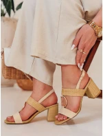 Dámské sandály na jehlovém podpatku ROMELLA beige FashionStreet ZY0753