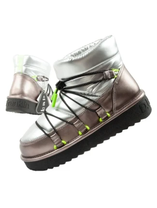 D.Franklin snow boots women winter fashion insulated boots silver dámské