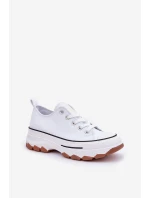 Nízké Dámské Tenisky Na Platformě Bílé Aradwin