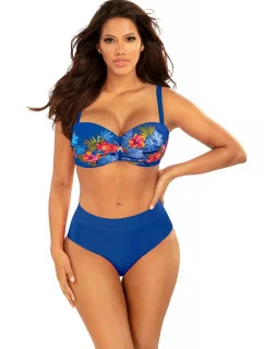 Dámské dvoudílné plavky Bali 2 S730BL2-4 modrá-květy - Self