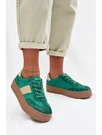 Dámské semišové tenisky Big Star TT274163 Zelené