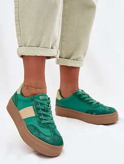 Dámské semišové tenisky Big Star TT274163 Zelené