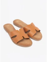 Pohodlné nazouváky Karmelowy dámské bez podpatku Pohodlné nazouváky Karmelowy dámské bez podpatku