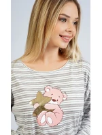 Dámské pyžamo dlouhé Méďa s hvězdou