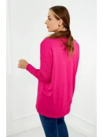 Svetr s předními kapsami fuchsie