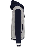 Kariban K 4003 Unisex bunda s kapucí "Teddy" 20.4003 oxford grey/navy/white