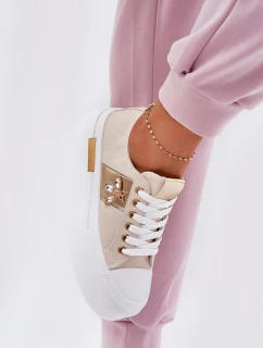 Dámské Tenisky Na Platformě S Dekorativním Detalem Béžové Annisae