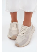 Zateplené dámské sneakersy na platformě Big Star SS274008 HI-POLY SYSTEM světle béžové Zateplené dámské sneakersy na platformě Big Star SS274008 HI-POLY SYSTEM světle béžové