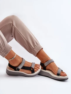 Dámské sandály na platformě a klíně Big Star NN274A054 šedé