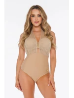 Dámské jednodílné plavky S 1045 CM2 Como 2 Béžovo zlatá - Self