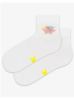 TENKÉ PONOŽKY BARVA 6-11 LET DÍVKY BÍLÉ 30-32