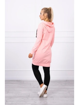 Mikina s kapucí lososová Mikina s kapucí lososová