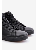 Mužské zateplené tenisky s zipem černé Big Star MM174012 Mužské zateplené tenisky s zipem černé Big Star MM174012