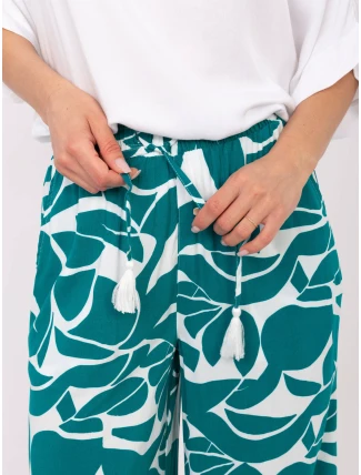 Kalhoty D73771M62237F tmavě zelené Kalhoty D73771M62237F tmavě zelené