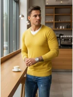 Pánský žlutý svetr FashionStreet WX1918