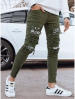 Pánské zelené džínové kalhoty FashionStreet UX4334 Pánské zelené džínové kalhoty FashionStreet UX4334