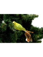 DEKORATIVNÍ PTÁČEK NA KLIPU CETKA ZELENÁ