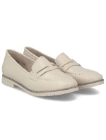 Dámské kožené mokasíny lords beige Rieker 75300-63 Dámské kožené mokasíny lords beige Rieker 75300-63