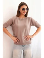 Dámský svetr z viskózy s krátkým rukávem fango