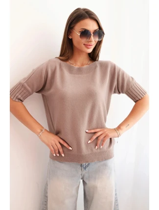 Dámský svetr z viskózy s krátkým rukávem fango