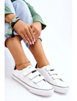Žené tenisky na suchý zip Big Star LL274A207 Bíle