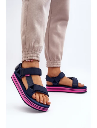 Dámské sandály na platformě Lee Cooper LCW-24-05-2753L Černé