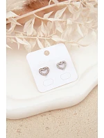 Klasické náušnice ve tvaru srdce stříbrné