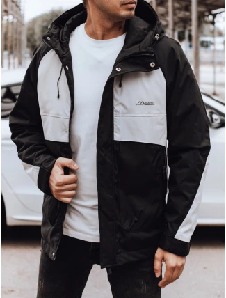 Pánská přechodná bunda do deště černá/šedá FashionStreet TX4916