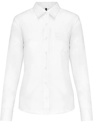 Kariban K 549 Popelínová halenka "Jessica" s dlouhým rukávem 20.K549 white