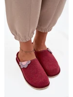 Dámské pantofle s květinou Inblu CS000043 bordó