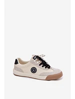 Dámské tenisky s dvojitým šněrováním Big Star TT274168 Béžové