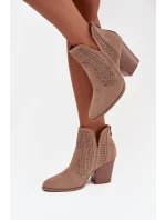 Boty na podpatku model 218727 Step in style Boty na podpatku model 218727 Step in style