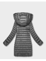 Oboustranná dámská bunda - kožíšek v grafitové barvě Goodlookin (P3-6001-27)