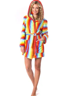 Dámský župan 3456 Capri s kapucí krátký - Vestis