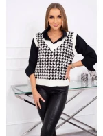 Svetr bez rukávů v barvě peplite ecru