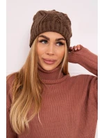 Fleecová čepice Sylwia K244 mocca