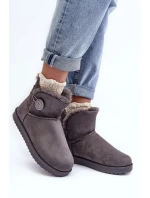 Ocieplené Dámské Sněžky Se Zdobením Šedá Siriol