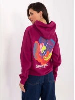 Mikina D10600BK02784A fuchsiová
