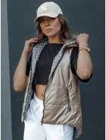 Dámská prošívaná vesta ICONVEST camel FashionStreet TY4433