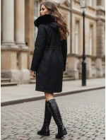 Dámská zimní bunda parka s kožešinou černá FashionStreet TY5111