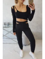 Souprava s halenkou černá Souprava s halenkou černá