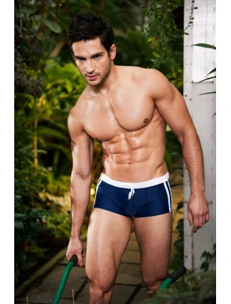 Plavky Sacco Navy v námořnické modři a bílé barvě - Alpha Male