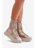 Kožené Semišové Boty Na Platformě Zateplené Maciejka 06565-04 Béžové Kožené Semišové Boty Na Platformě Zateplené Maciejka 06565-04 Béžové